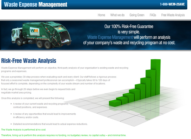 Waste Management Web Design - Waste management website designer