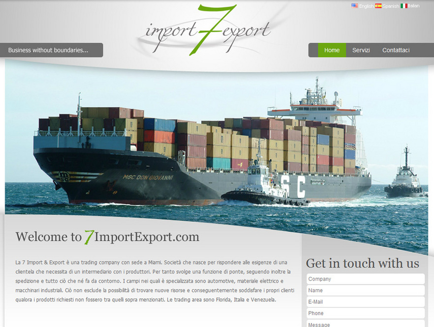 Cargo Shipping Web Design Web Design for Cargo Shipping Company